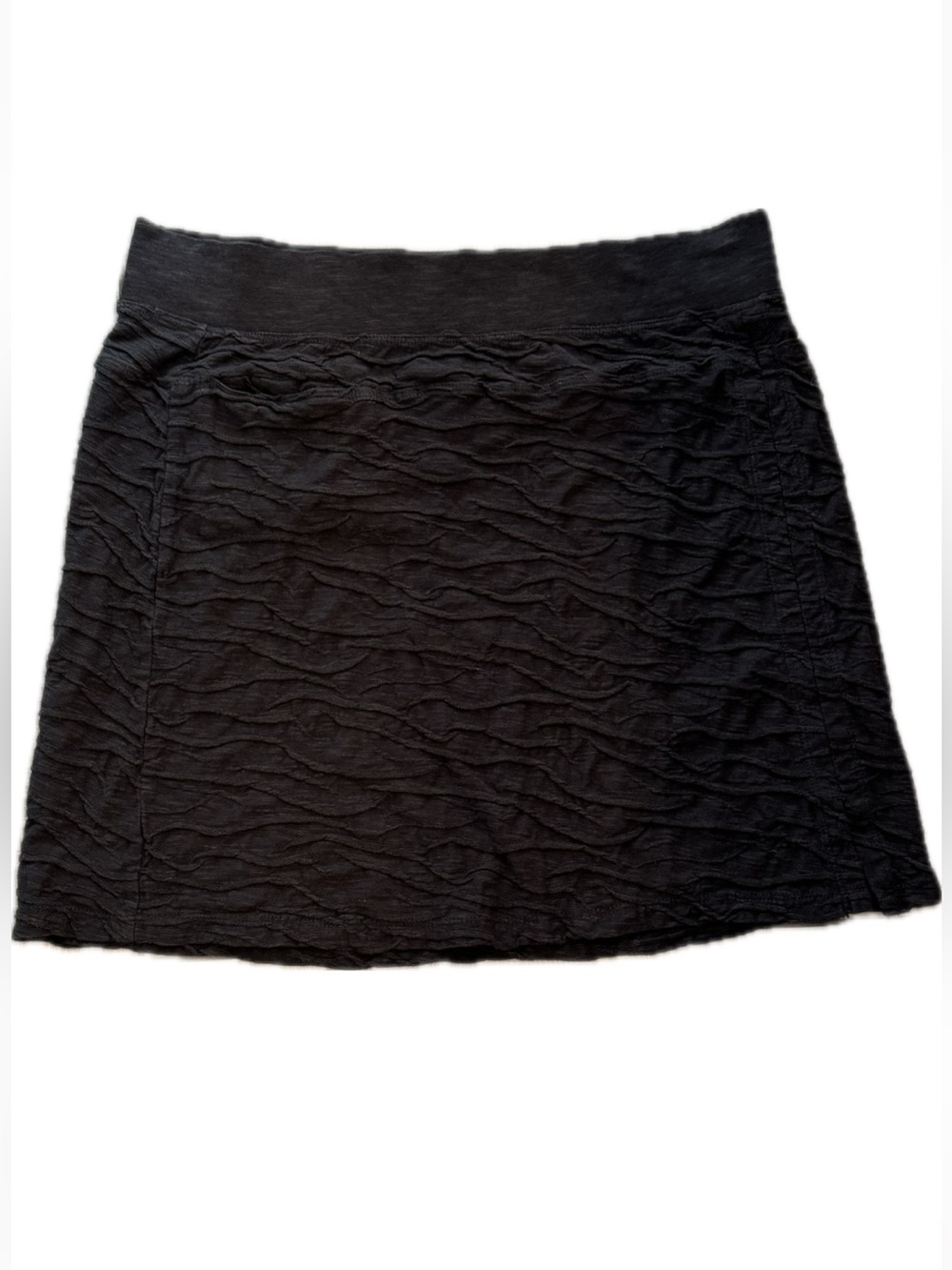 Toad&Co Samba Wave Textured Mini Skirt S Charcoal Black